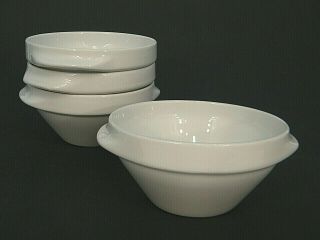 4 Vtg Bauscher Germany Mid Century Art Deco Winged Lug Handle Soup Cereal Bowl 