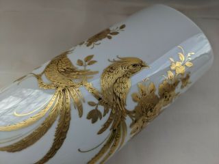 Vintage Ak Kaiser Melodie By K Nossek W Germany Porcelain Vase Gold Mcm Peacock