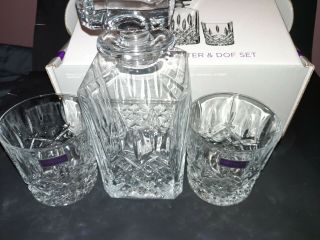 Waterford Marquis Markham Decanter And Dof Set Of 3 Imperfect Box