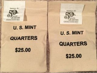 2 State Quarter Bag $25 (100 Coins) P & D - 2004 Texas