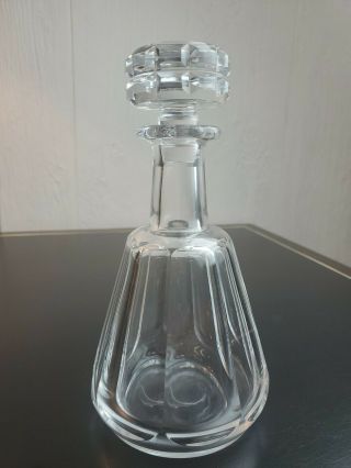 Baccarat Crystal France Tallyrand Decanter W Stopper 9 1/2 " Tall - Great Condit