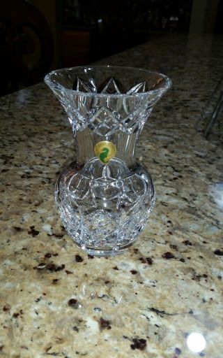 Waterford Crystal " Aoife " Cut Glass 6 " Vase Made In Ireland Bnib