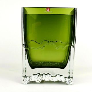 Iittala Finland Glass Vase Raito Signed Tapio Wirkkala 1977 - 1980