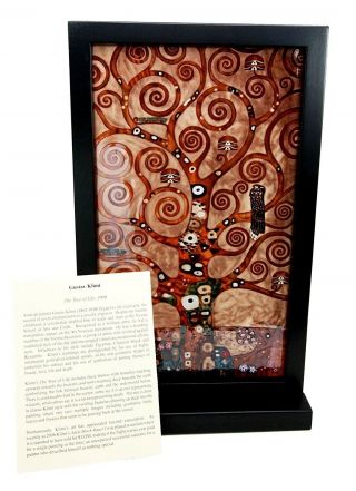 12 " Tall Gustav Klimt Tree Of Life Stoclet Frieze Stained Glass Art Wall Decor