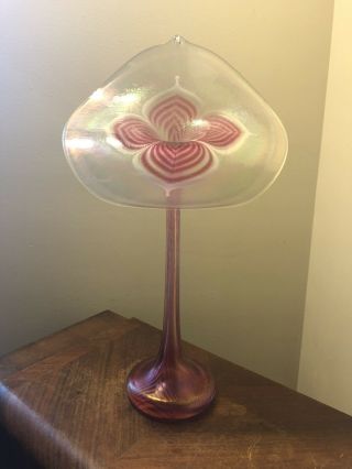 Stuart Abelman Art Blown Glass Vase Signed 1986