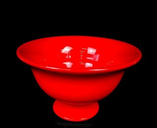 Fenton Mandarin Red Slag Glass 4 1/8 " Pedestal Bowl 1932 - 1955