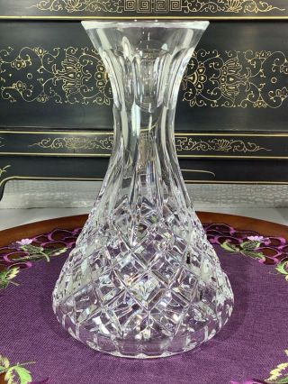 Waterford Crystal Lismore Pattern Carafe Open Wine Decanter 9  Tall