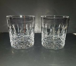 Waterford Crystal Lismore Old Fashioned Whiskey Glasses - Set Of 2