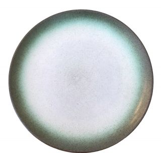 Vintage Heath Ceramics Salad Plate Usa Green Rimmed Speckled Pottery Vtg Mcm