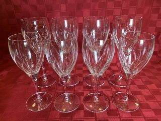 Mikasa Wine Glasses And Water Goblet Set Of 8 Agena Clear Crystal Swirl 4 Each
