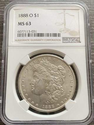 M13534 - 1888 - O Morgan Dollar Ngc Ms63