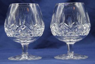 Two Waterford Lismore Tall Brandy Snifters Glass Made In Ireland 12 Ounces