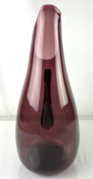 Blenko Glass 939 Pitcher in Amethyst Winslow Anderson MCM Design 3