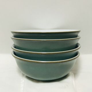 Low Cost Replacements Set Of 4 Denby Regency Green Soup Cereal Bowls 6 - 3/8 Inch