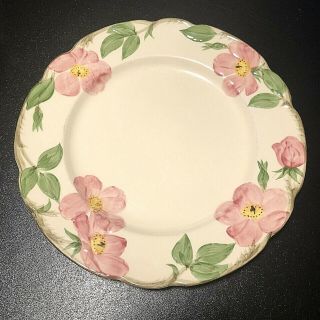 Vintage Franciscan Desert Rose Dinner Plate Made In Usa Raised Flower Design