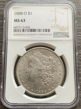 M13538 - 1888 - O Morgan Dollar Ngc Ms63