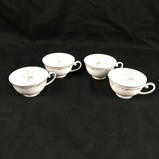 Romance Diamond China Set Of 4 Tea Cups