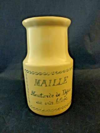 Vintage French Mustard Jar Maille Crock Moutard De Dijon All Vin Blanc (125)