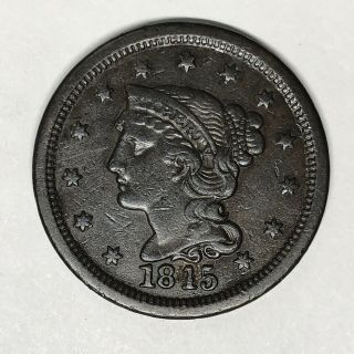 “1815” Braided Hair Large Cent Date Altered From 1845