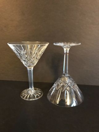 Set Of 2 Waterford Crystal Lissadel Martini Glasses 6 1/2 " High,  Pretty