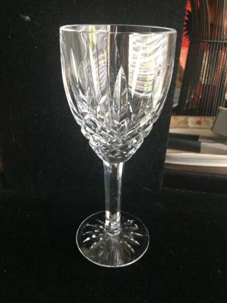 2 Araglin By Waterford Crystal Wine Glasses 7 “ Tall Old Gothic Font