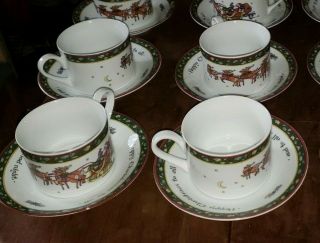 International China A Christmas Story Set Of 4 Cups & Saucers - Susan Winget