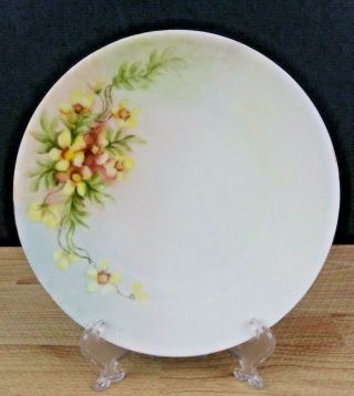 Vintage Hermann Ohme Hand Painted Porcelain Cake Plate Silesia Poland Signed