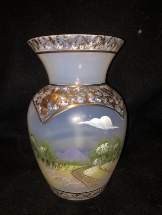 Qvc Fenton After The Rain French Opalescent Hp Ltd.  Ed.  39/500 Vase Limited