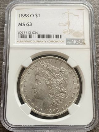 M13537 - 1888 - O Morgan Dollar Ngc Ms63