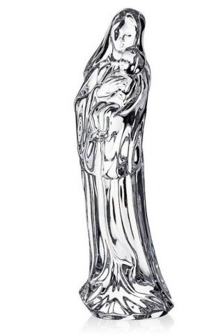Brand Waterford Crystal Madonna And Child Figurine