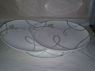 Set Of 3 Waterford China Lismore Butterfly Salad Dessert Plate 8 " Nwt