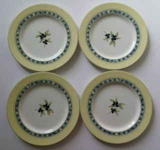 Royal Doulton - Carmina - Fine Porcelain Olive Salad Plates - Set Of 4