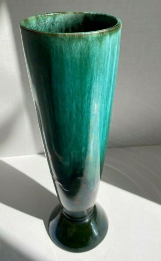 Blue Mountain Pottery Bud Vase Green Teal Blue Drip Glazed Vintage Mcm Canada