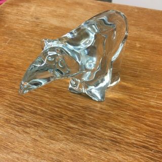 Vintage Baccarat Art Glass Crystal Figurine Polar Bear