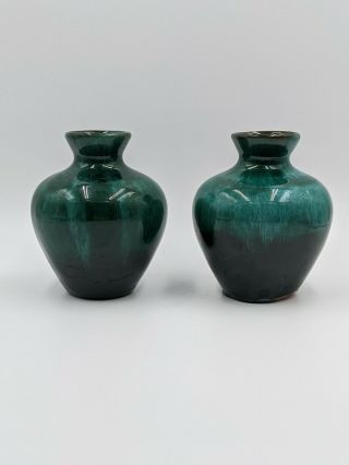 Vintage Blue Mountain Pottery Style Vases X2