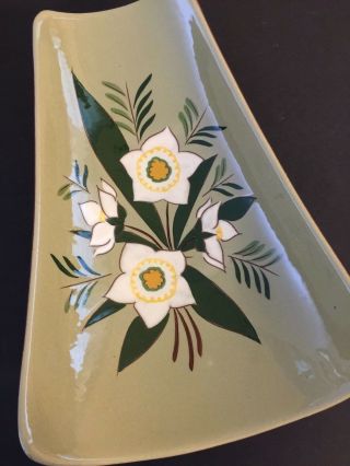 Stangl Pottery Star Flower Relish Dish Serving Piece Made Usa Hand Painted Glaze