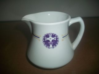 Vtg O.  P.  Co/syracuse China Early Monogrammed Creamer W/purple Crest C D Of A ?