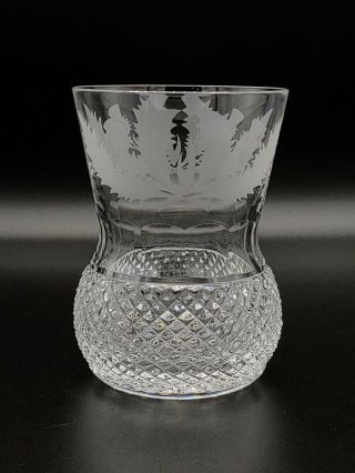 Edinburgh Crystal Thistle Pattern Whiskey Glass 4 "