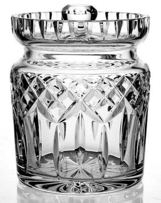 Waterford Crystal Lismore Biscuit Barrel With Lid Cookie Candy Jar 5 7/8 ".