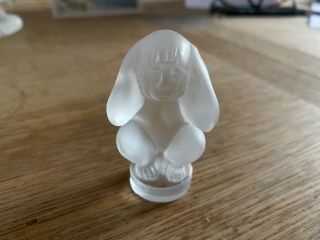 Lalique “hear No Evil” Monkey Paperweight Complete With Its Box