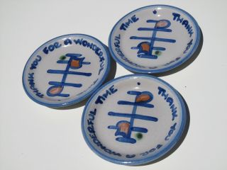 M.  A.  Hadley Signed " Thank You For A Wonderful Time " Coaster Set