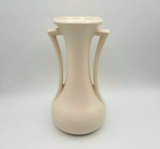 Vintage Usa Studio Art Pottery Vase Two Handled Matte Glaze