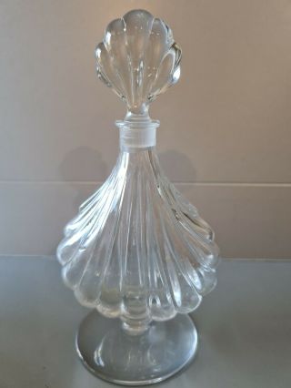 Gorgeous Baccarat France Crystal Shell - Shaped Perfume Bottle And Stopper