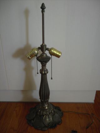 Vintage Lily Pad Lamp Base For Your Stained Glass Shade