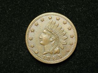 Inventory Xf - Au 1863 U.  S.  Coin Civil War Token 114s