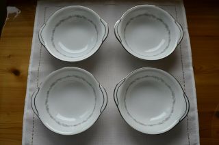 Set Of 4 Vtg Noritake Crestmont Lugged Cereal Soup Bowls