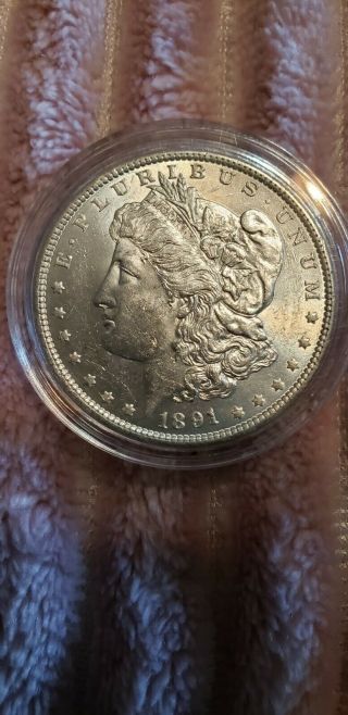 1891 United States Morgan Silver Dollar Coin $1 Philadelphia