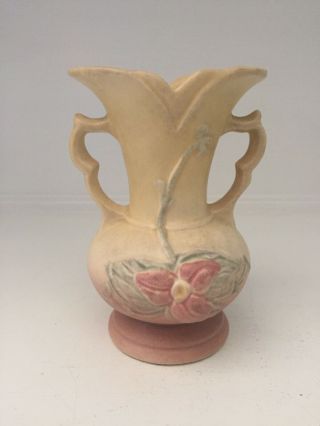 Vintage Hull Art Pottery Vase Double Handle Wildflower 5 1/2 " Matte Finish