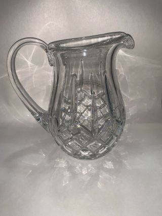Waterford Crystal Lismore Pitcher 8.  5 Inches Tall -