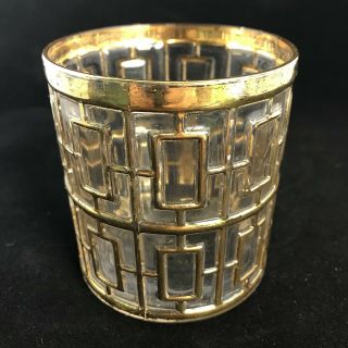 Vintage Imperial Glass Shoji Gold On The Rocks Glass